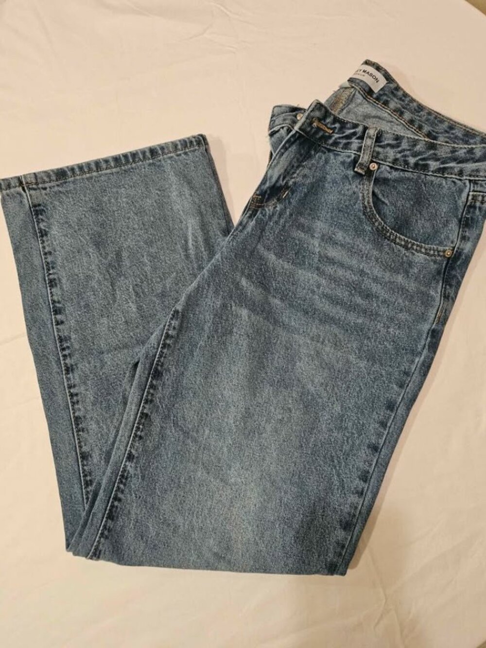 Ashley Mason Premium Women's Blue Denim Jeans 100% cotton size 9